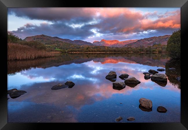 Elterwater Sunrise, Lake District Framed Print by John Finney