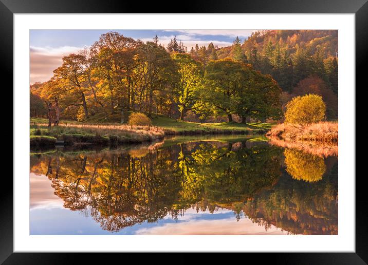 River Brathay Reflections Framed Mounted Print by John Finney