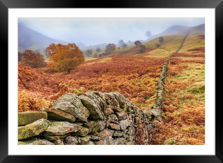 Autumnal Landscape of the Peak District  Framed Mounted Print by John Finney