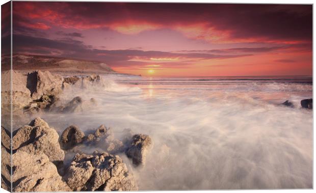 incoming tide Canvas Print by Darrin miller