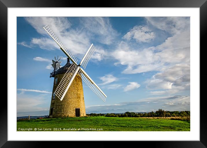 Great Haseley Windmill Framed Mounted Print by Ian Lewis
