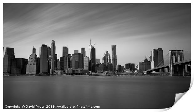 Manhattan Skyline Panorama Print by David Pyatt