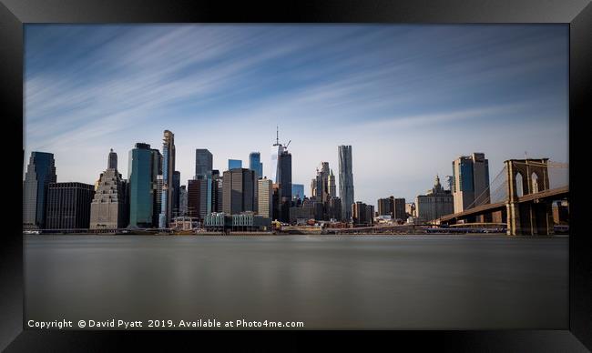 Panoramic Manhattan  Framed Print by David Pyatt