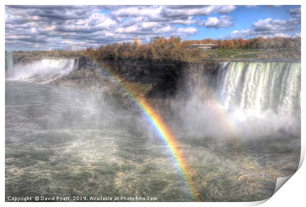 Niagara Falls Rainbow Print by David Pyatt