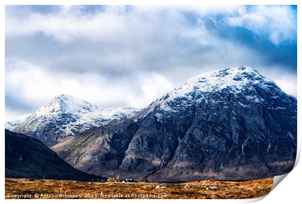 Scotlands Black Mountains Print by Antony Atkinson