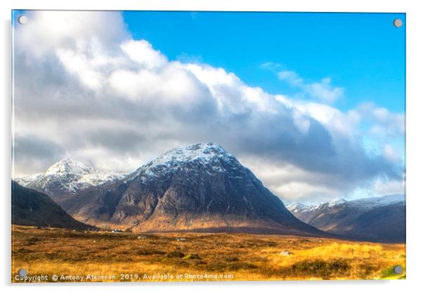 Black Mountains Scotland Acrylic by Antony Atkinson