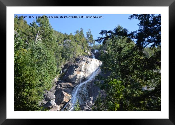 Squamish waterfalls 2, Framed Mounted Print by Ali asghar Mazinanian