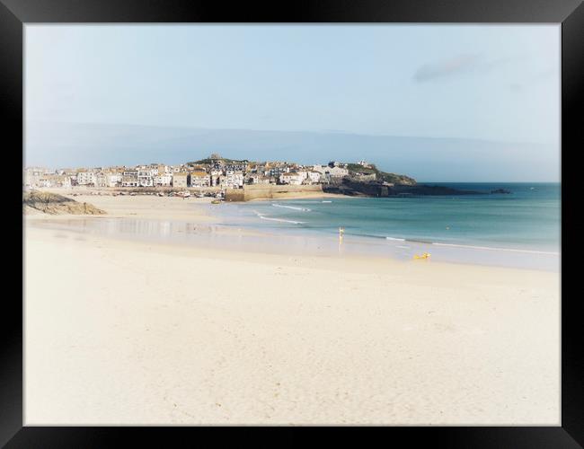 Majestic Tides of St Ives Framed Print by Beryl Curran