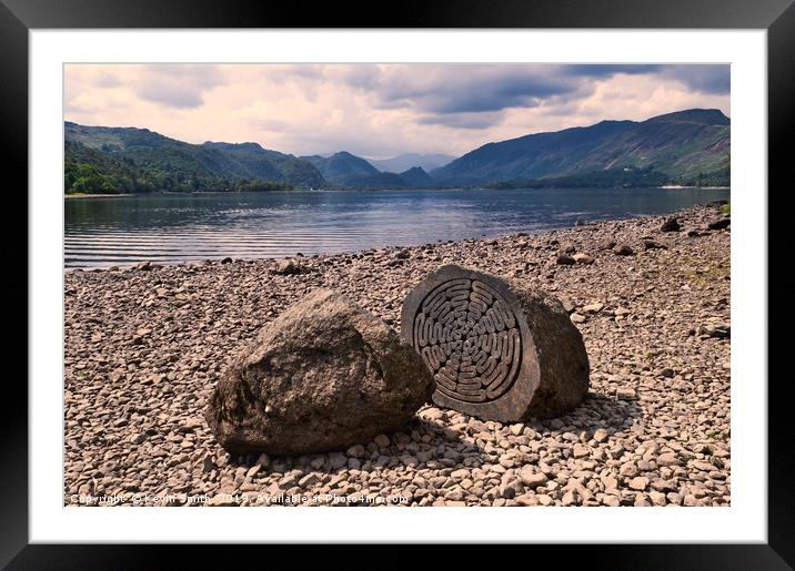 100 year stone Derwentwater Framed Mounted Print by Kevin Smith