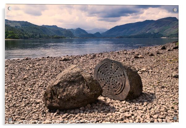 100 year stone Derwentwater Acrylic by Kevin Smith