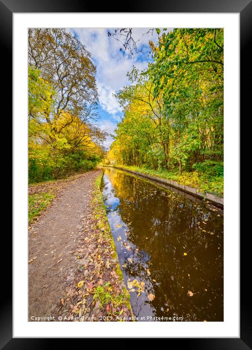 Reflection Of Fall Framed Mounted Print by Adrian Evans