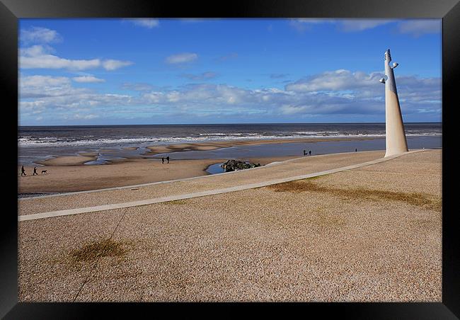 The Sands of Cleveleys in Blackpool Framed Print by JEAN FITZHUGH