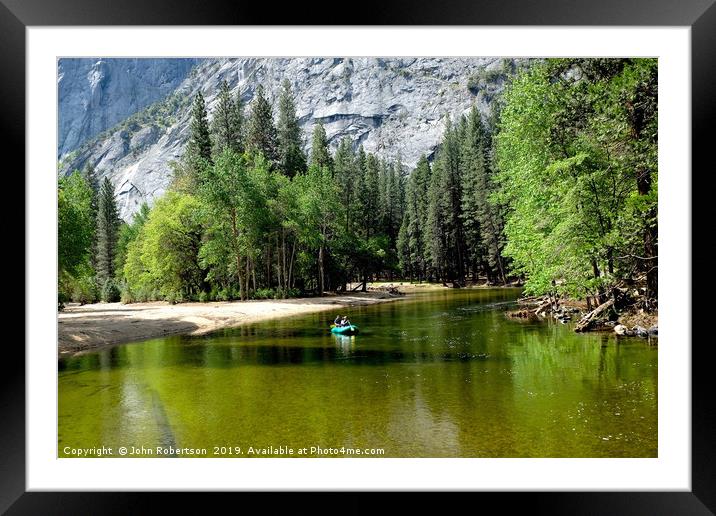 River Merced, Yosemite National Park, USA Framed Mounted Print by John Robertson