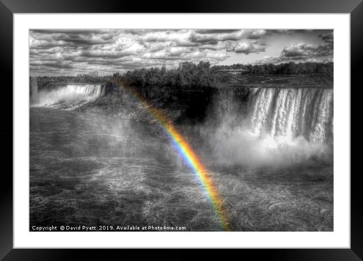 Niagara Waterfall Rainbow Framed Mounted Print by David Pyatt