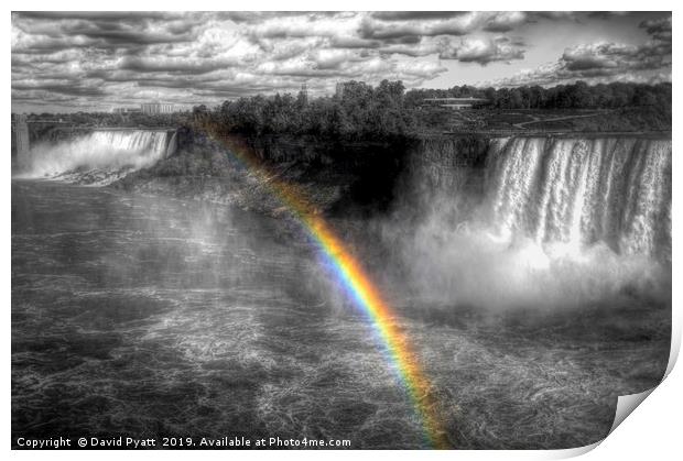 Niagara Waterfall Rainbow Print by David Pyatt