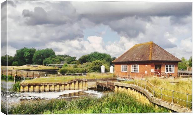Longham Pumping Station Canvas Print by Hayley Jewell
