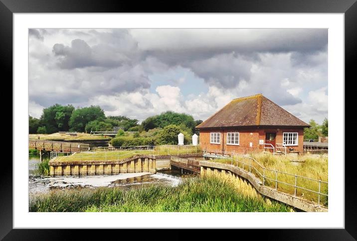 Longham Pumping Station Framed Mounted Print by Hayley Jewell