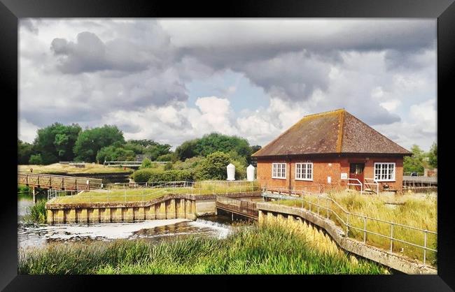 Longham Pumping Station Framed Print by Hayley Jewell