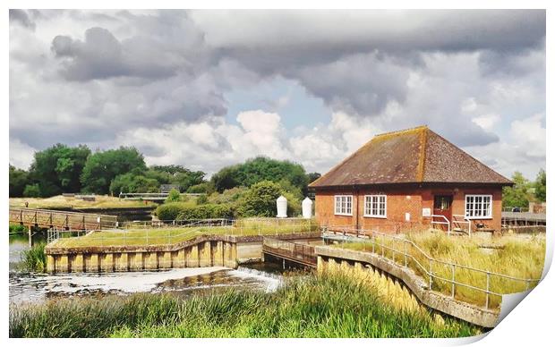 Longham Pumping Station Print by Hayley Jewell