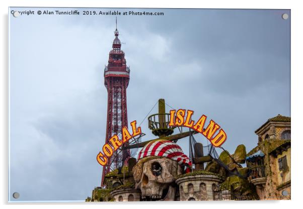 Blackpool Tower Acrylic by Alan Tunnicliffe