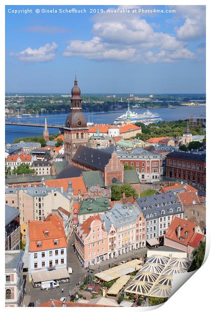 Riga in the Heart of the Baltic Region Print by Gisela Scheffbuch
