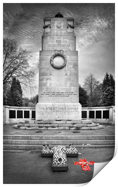 War Memorial,Clifton Park,Rotherham                Print by Darren Galpin