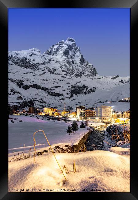 An Evening in Cervinia Framed Print by Fabrizio Malisan