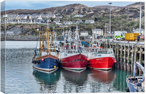 Mallaig Boats Canvas Print by Valerie Paterson