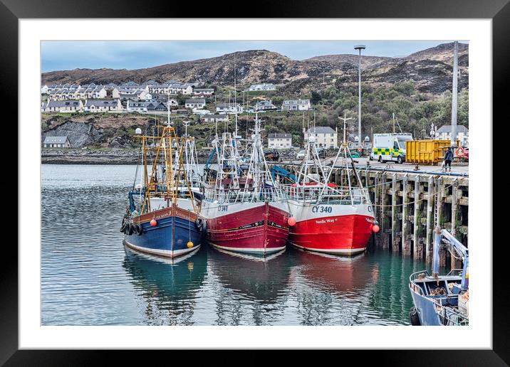 Mallaig Boats Framed Mounted Print by Valerie Paterson