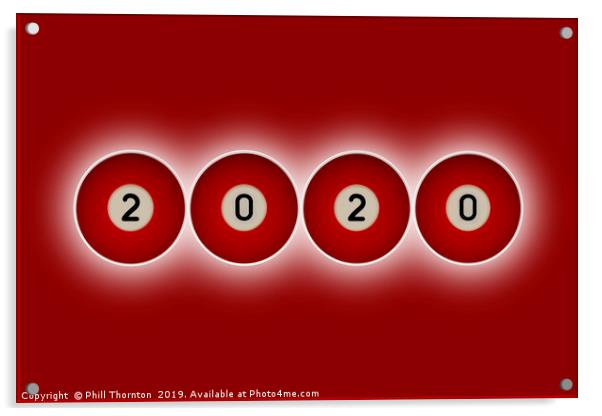 2020 red balls Acrylic by Phill Thornton
