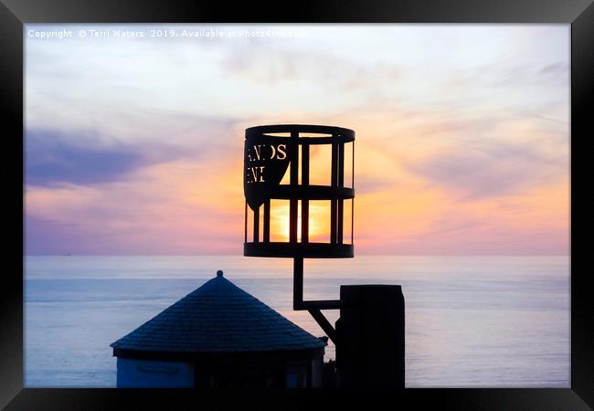 Sunset At Land's End Hut Framed Print by Terri Waters