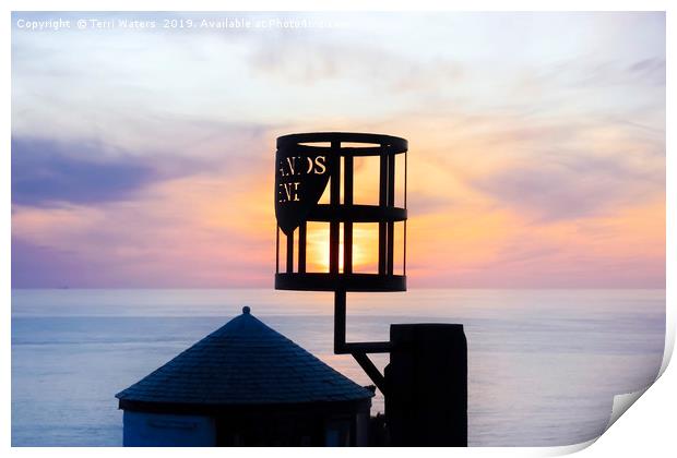 Sunset At Land's End Hut Print by Terri Waters