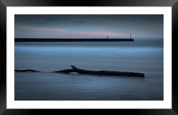 Blue hour at the West Pier Framed Mounted Print by Leighton Collins
