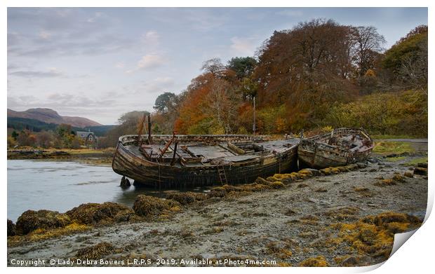 Salen Wrecks  Print by Lady Debra Bowers L.R.P.S