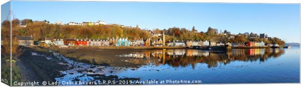 Tobermory  Panoramic Canvas Print by Lady Debra Bowers L.R.P.S