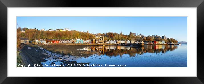 Tobermory  Panoramic Framed Mounted Print by Lady Debra Bowers L.R.P.S