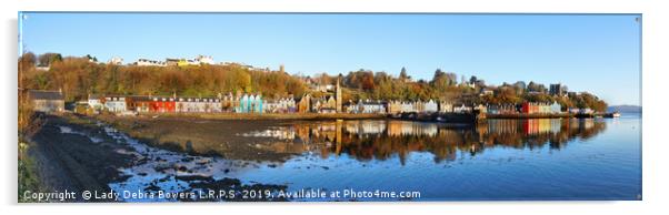 Tobermory  Panoramic Acrylic by Lady Debra Bowers L.R.P.S