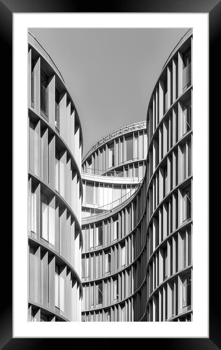 Copenhagen Axel Towers Fine Art Curves Framed Mounted Print by Antony McAulay