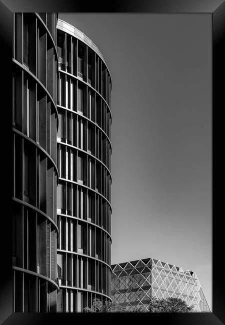 Copenhagen Axel Towers Side On Framed Print by Antony McAulay