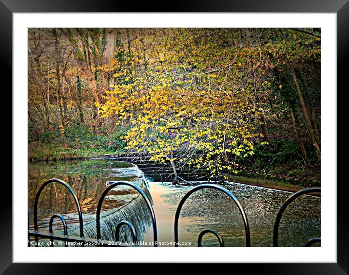Fast Flowing Water Framed Mounted Print by Heather Goodwin