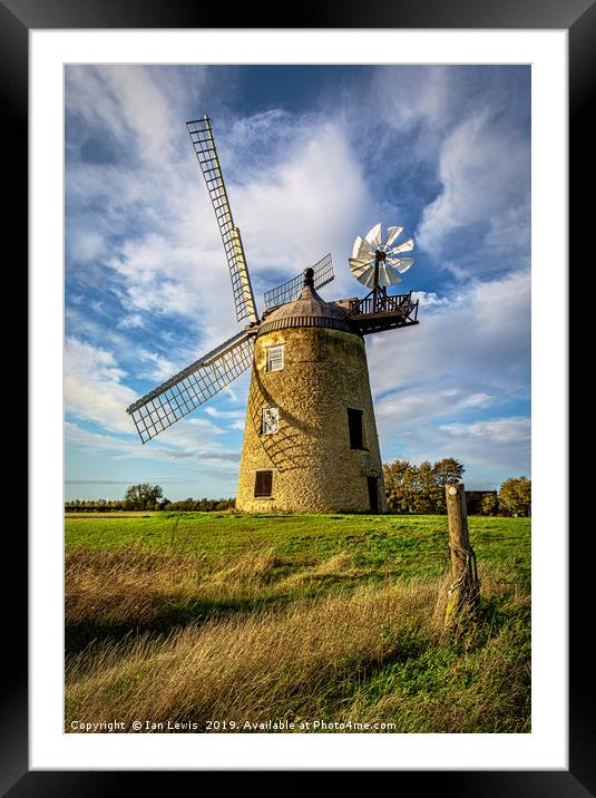 The Windmill At Great Haseley Framed Mounted Print by Ian Lewis