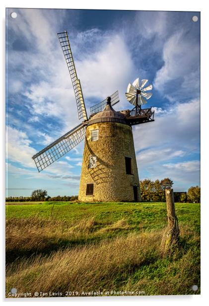 The Windmill At Great Haseley Acrylic by Ian Lewis