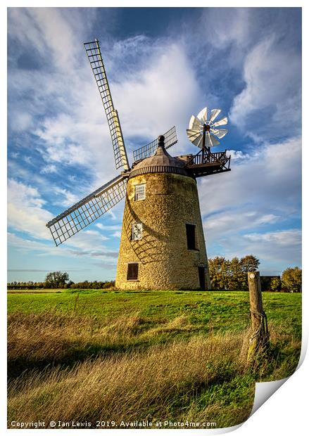 The Windmill At Great Haseley Print by Ian Lewis
