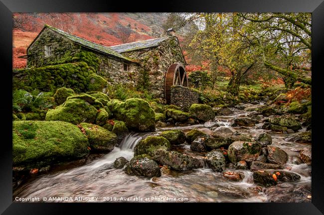 Timeless Old Water Mill Framed Print by AMANDA AINSLEY