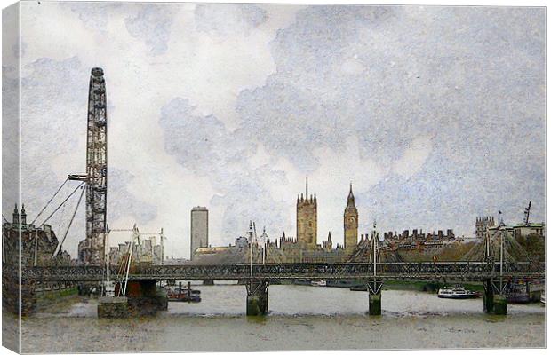 London Skyline Canvas Print by Brian Beckett