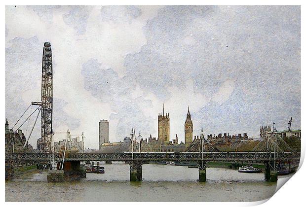 London Skyline Print by Brian Beckett
