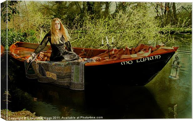 The Lady of Shalott Canvas Print by Samantha Higgs