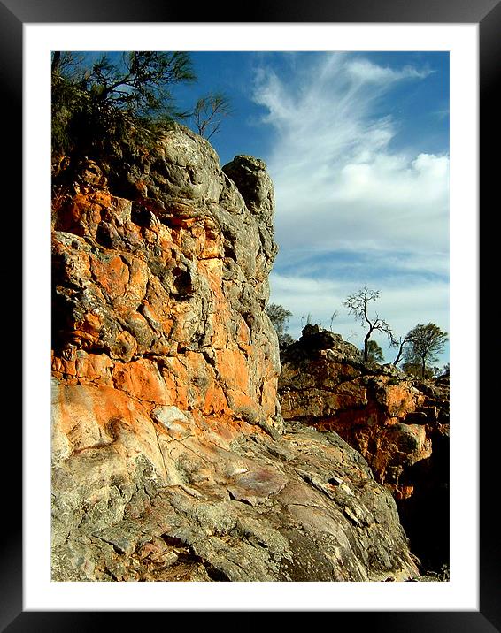 Rocky Scene Framed Mounted Print by Serena Bowles