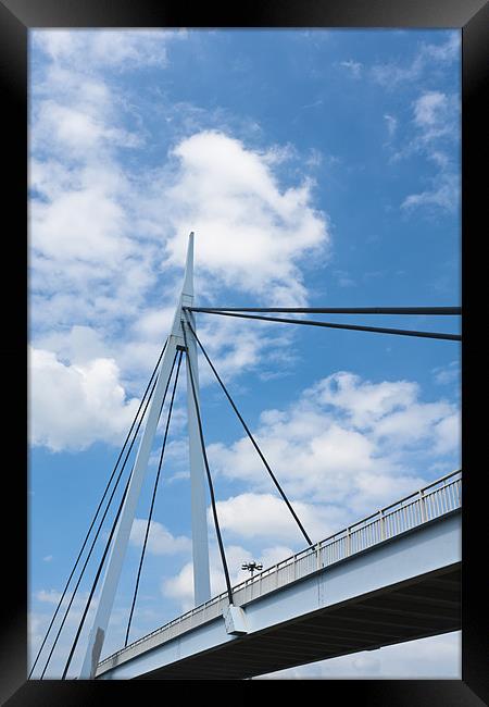 Bridge, Suspension, Footbridge, Dumfries Framed Print by Hugh McKean