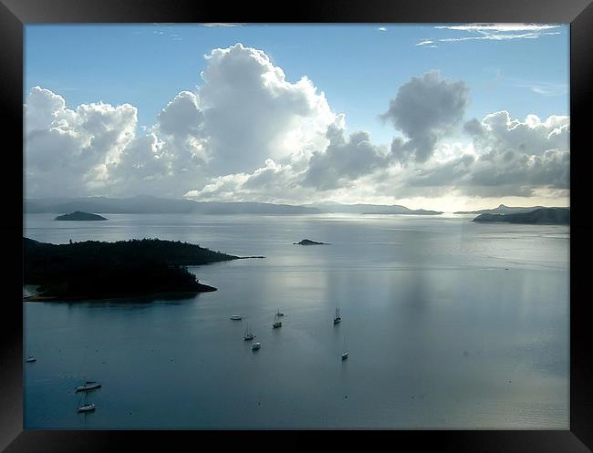 The Whitsunday Islands, Queensland, Australia Framed Print by Serena Bowles